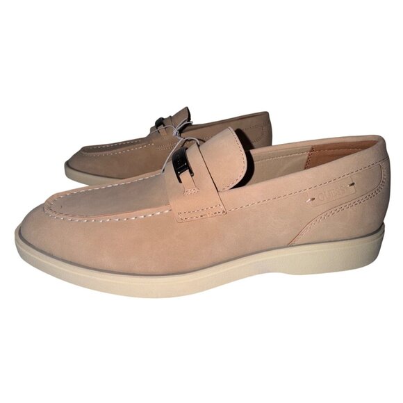 Mens  Size 9.5 Guess Tan Loafers Slip On Metal Buckle Accent & Textured Sole - Picture 4 of 6
